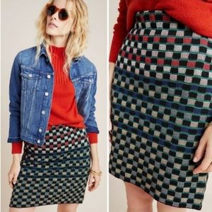 Anthropologie | Aldomartins Stevani Checker Print Skirt